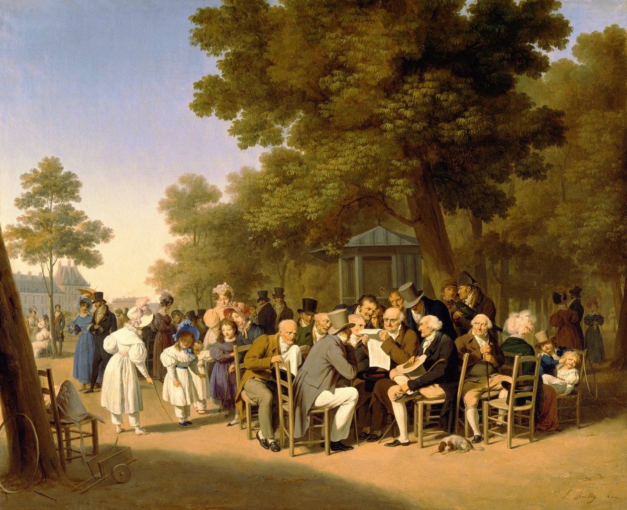 Politici v zahradách Tuileries, 1832 od Louis Leopold Boilly