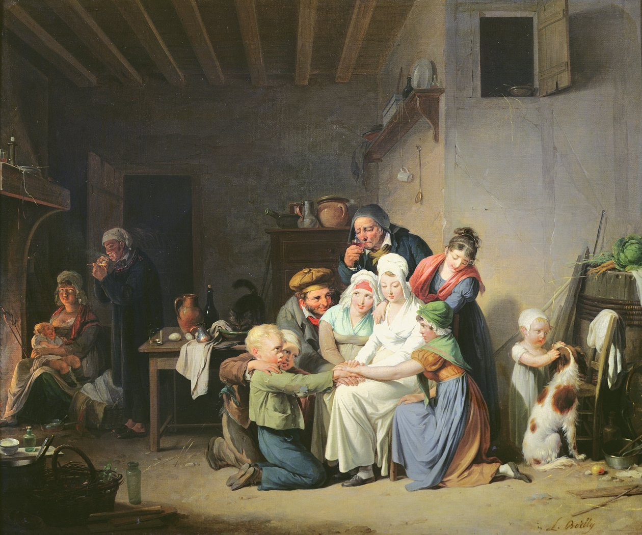 Hra Pied de Boeuf, kolem roku 1824 od Louis Leopold Boilly