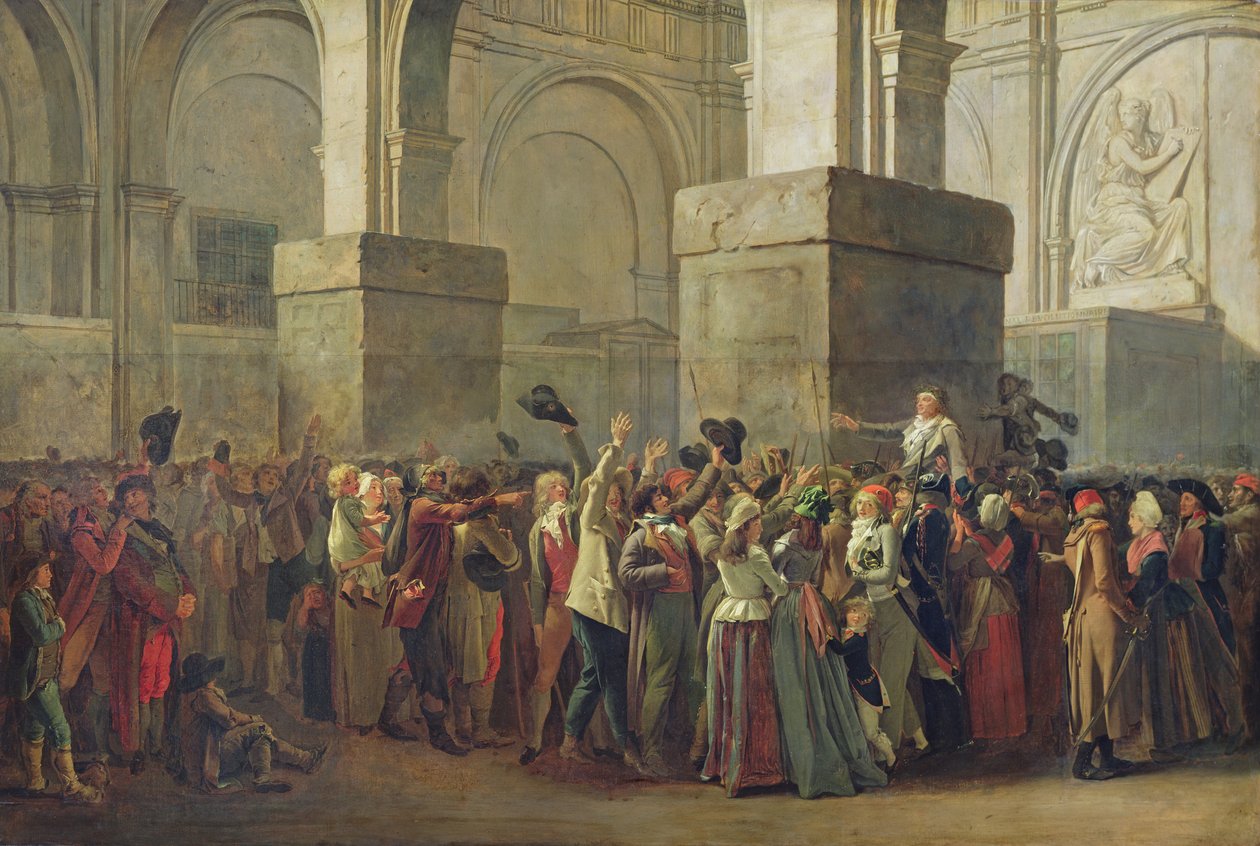 Triumph of Marat (1743-93) (olej na papíře na plátně) od Louis Leopold Boilly