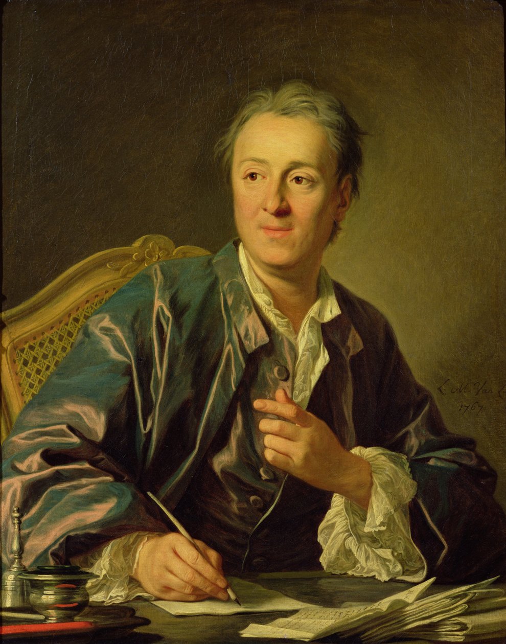 Portrét Denise Diderota (1713-84) 1767 od Louis Michel van Loo