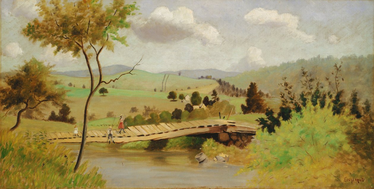 Adirondacks- Most pro rybaření od Louis Michel Eilshemius
