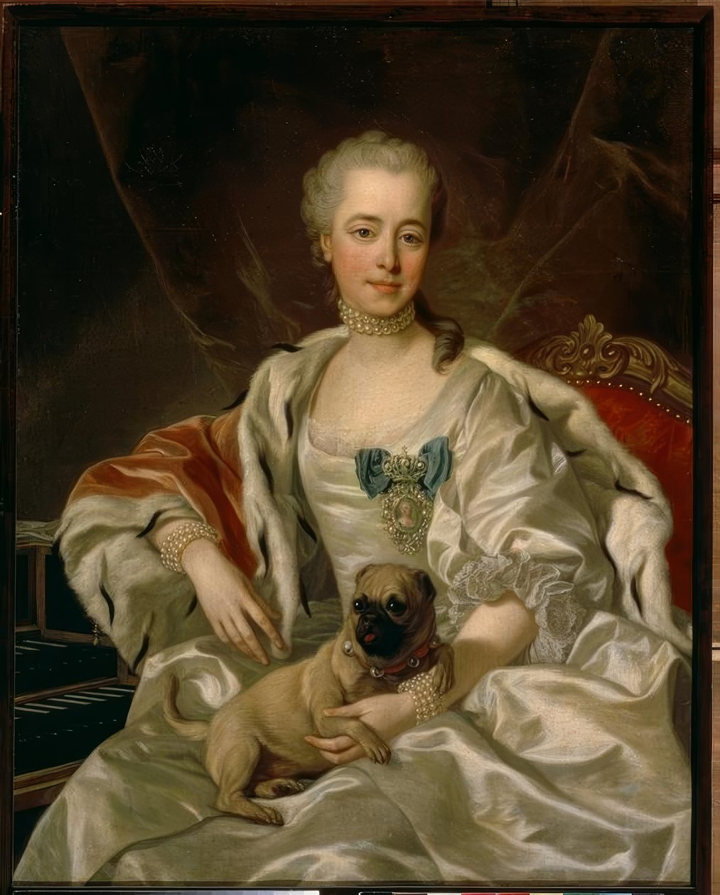 Portrét kněžny E.D.Golizynové od Louis Michel van Loo