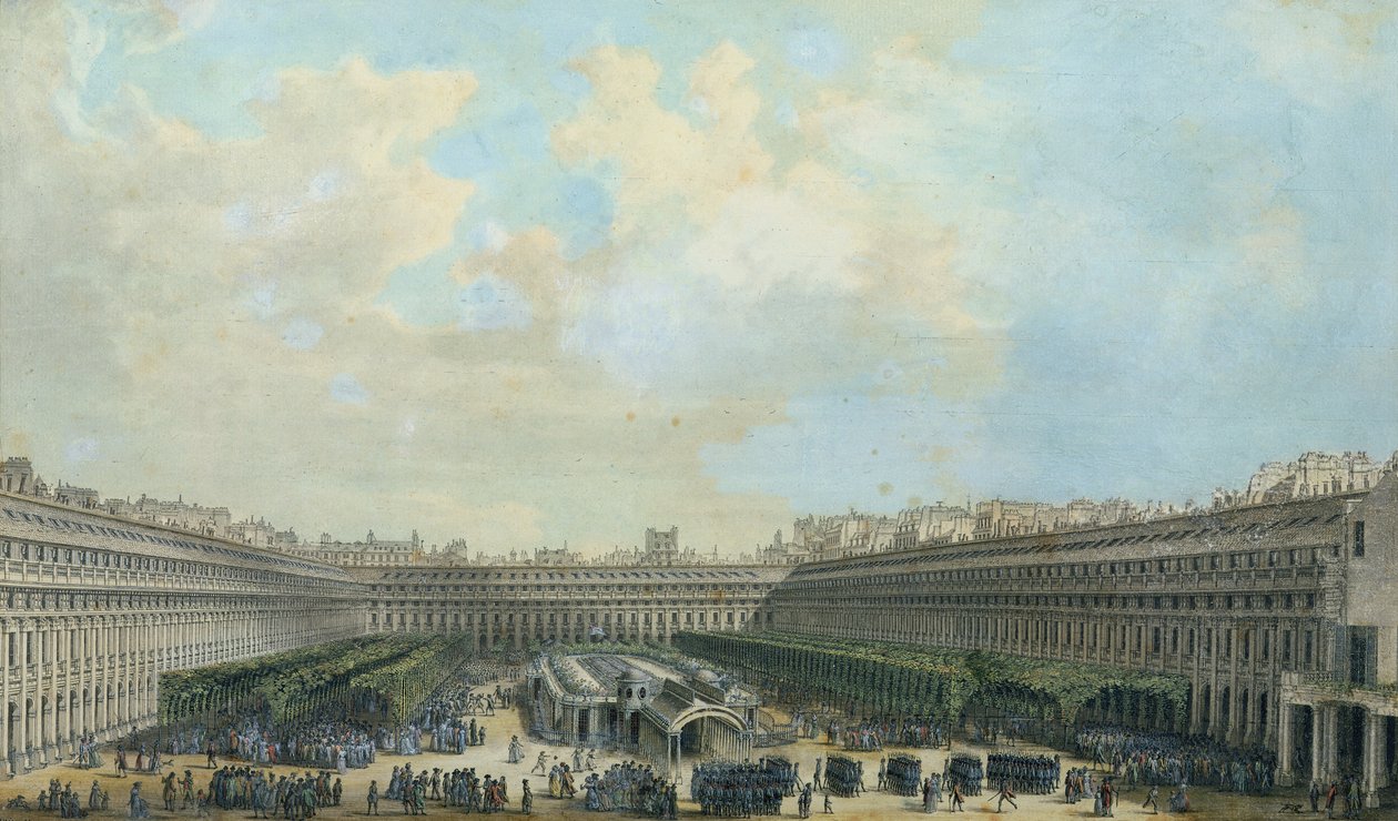 Zahrada královského paláce, 1791 od Louis Nicolas de Lespinasse
