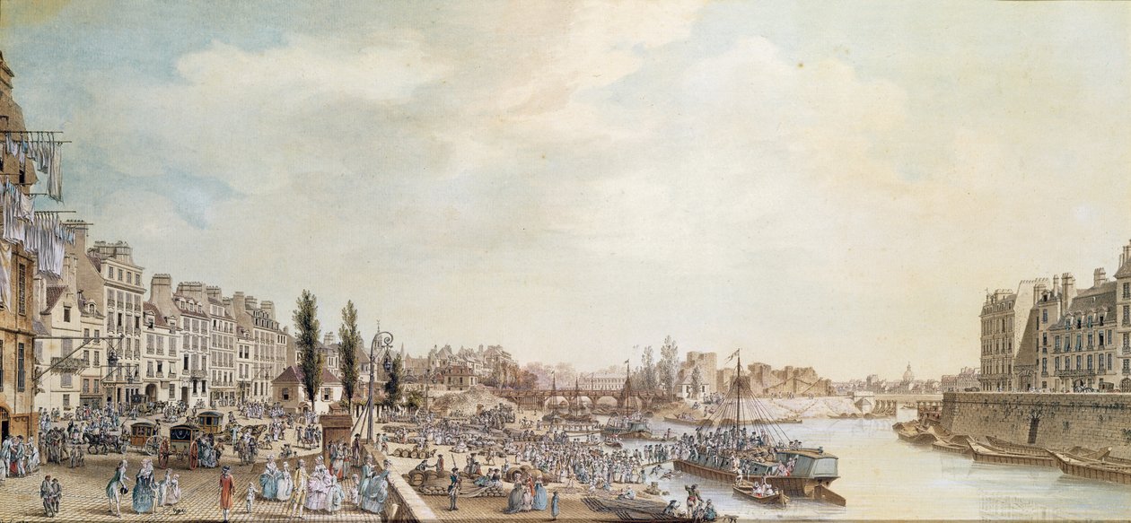 Pohled na Port Saint-Paul, Paříž, 1782 od Louis Nicolas de Lespinasse