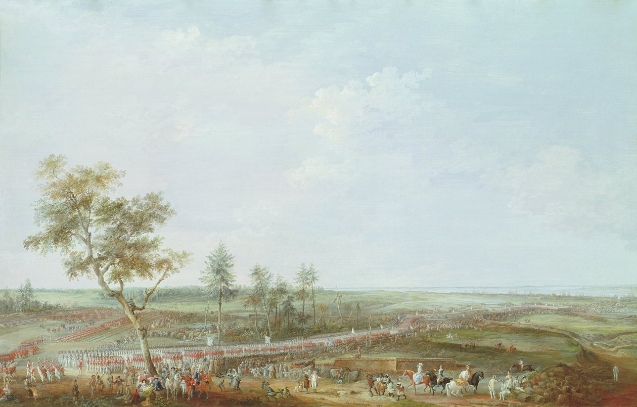 Kapitulace Yorktownu, 19. října 1781, 1784 (kvaš na pergamenu položený na kartonu) od Louis Nicolas van Blarenberghe