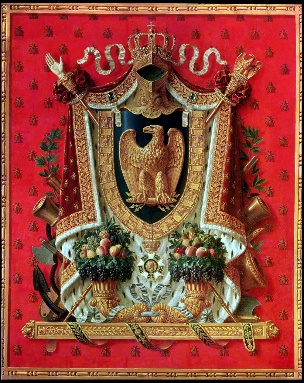 Erb Francouzského císařství, návrh na gobelín, 1808 od Louis Saint Ange Desmaisons