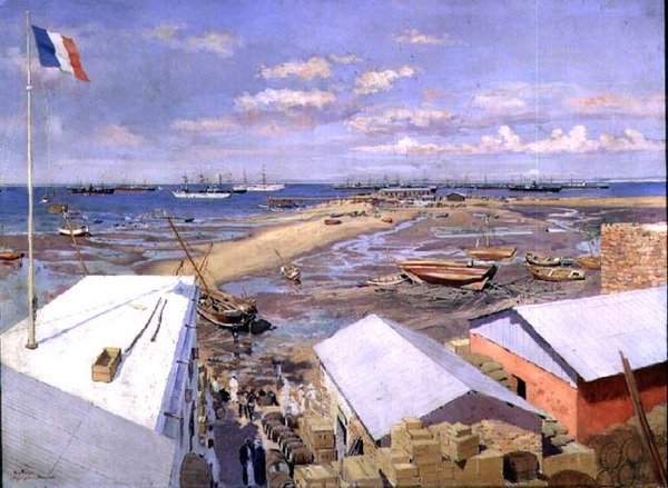 Vylodění v Majunga, 15. května 1895 od Louis Tinayre