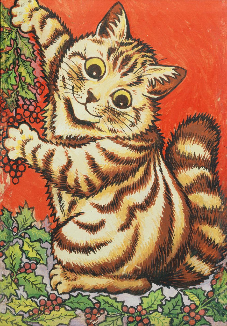 Vánoční kočka od Louis Wain