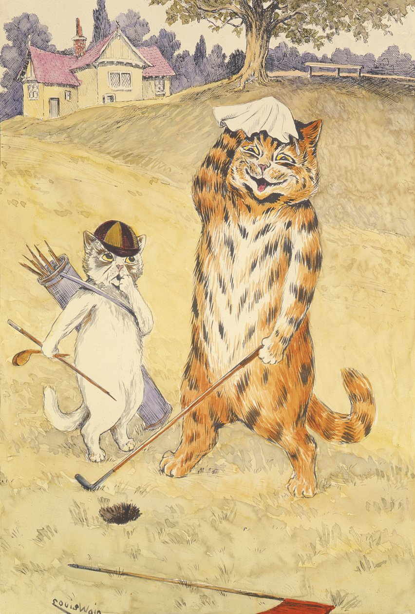 Holed in One, kolem roku 1905 od Louis Wain