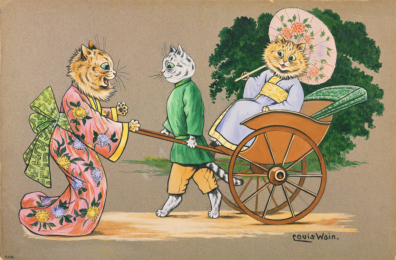Láska na první pohled, cca 1902-10 od Louis Wain