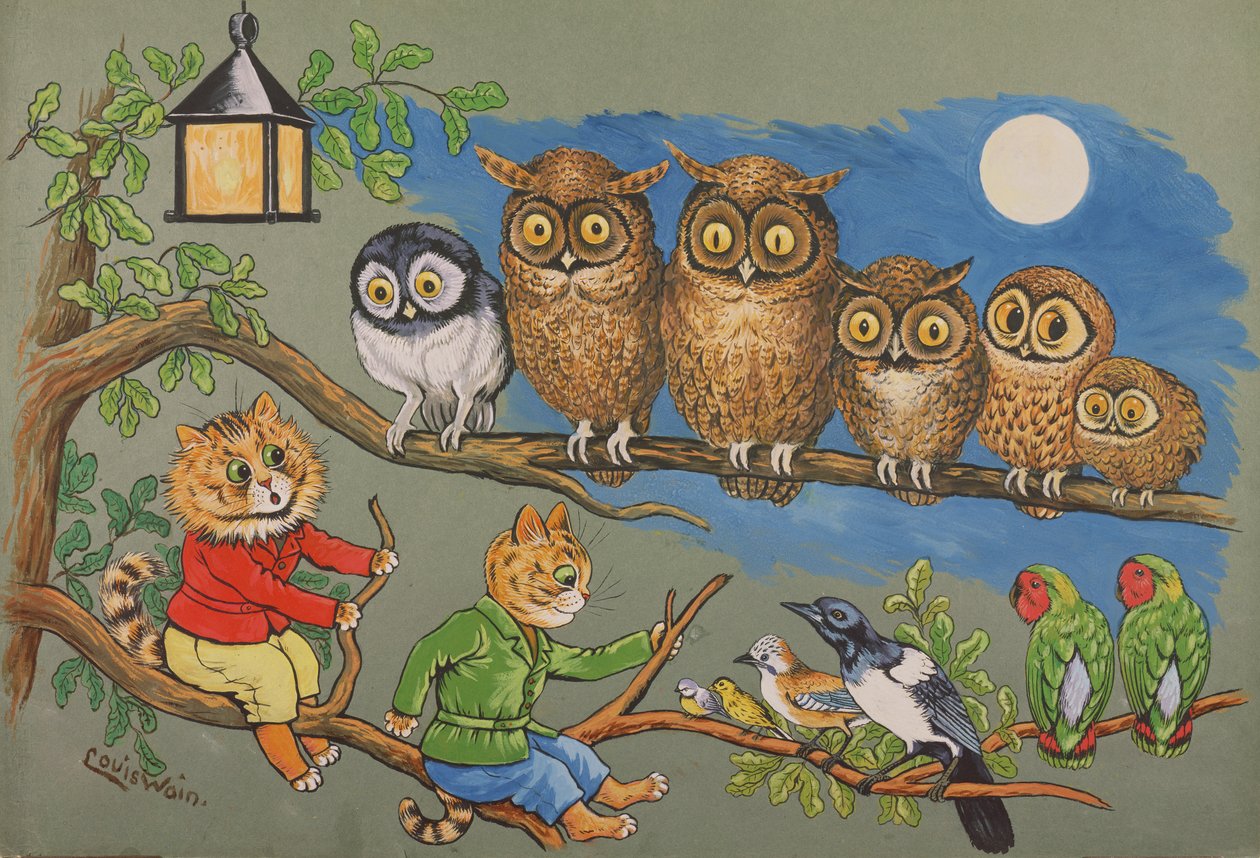 Sonáta měsíčního svitu, kolem 1900-10 od Louis Wain