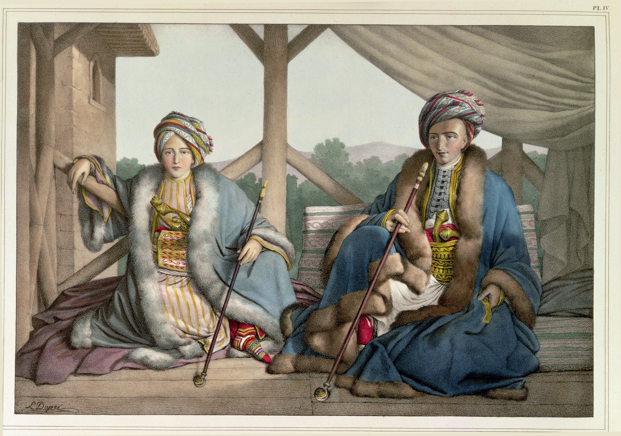 Plavba do Athén a Konstantinopole: Ismael, Bey a Mehemet, Pasha, kolem roku 1819 od Louis after Dupre