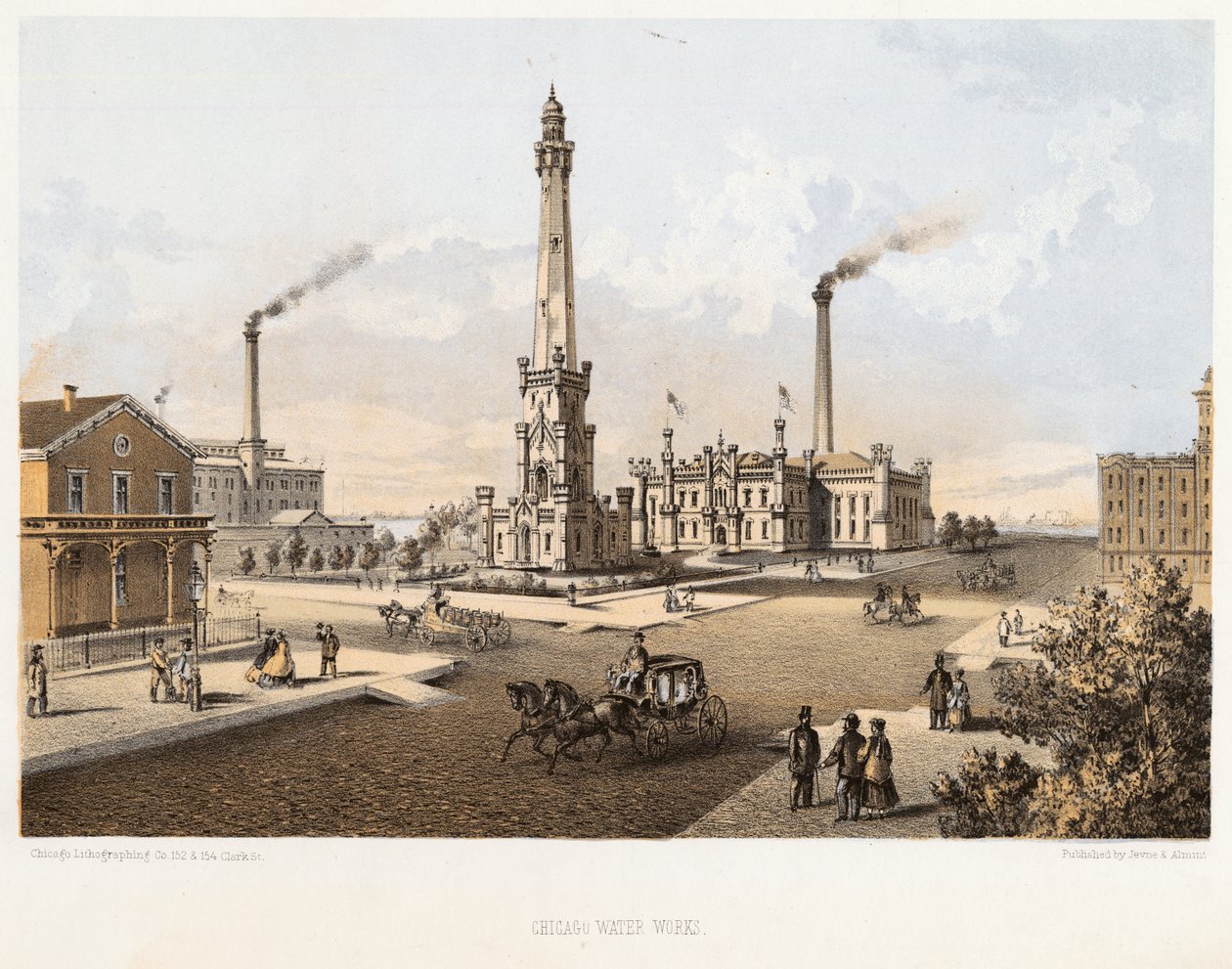 Chicago Water Works, 1867 od Louis Kurtz