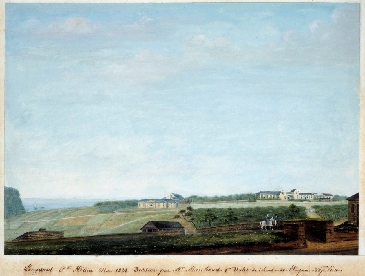 Pohled na Longwood na ostrově Sainte Helene, květen 1821 od Louis Joseph Marchand