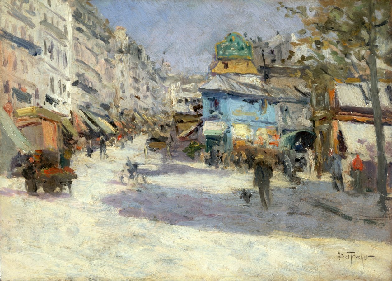 Rue Lepic, roh ulic Rue Puget a Place Blanche, asi 1890 (olej na dřevě) od Louis Abel Truchet