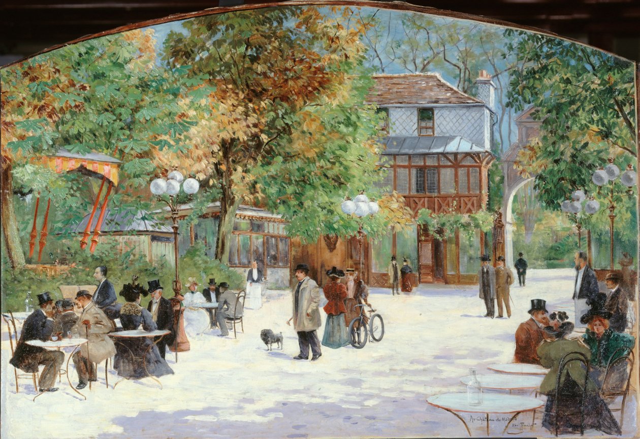 Na chatě Château de Madrid v Bouloňském lesíku, asi 1895 (olej na plátně) od Louis Abel Truchet
