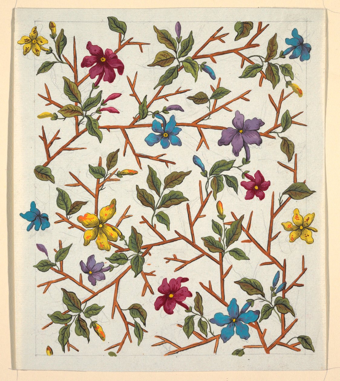 Květinový design pro potištěný textil od Louis Albert DuBois