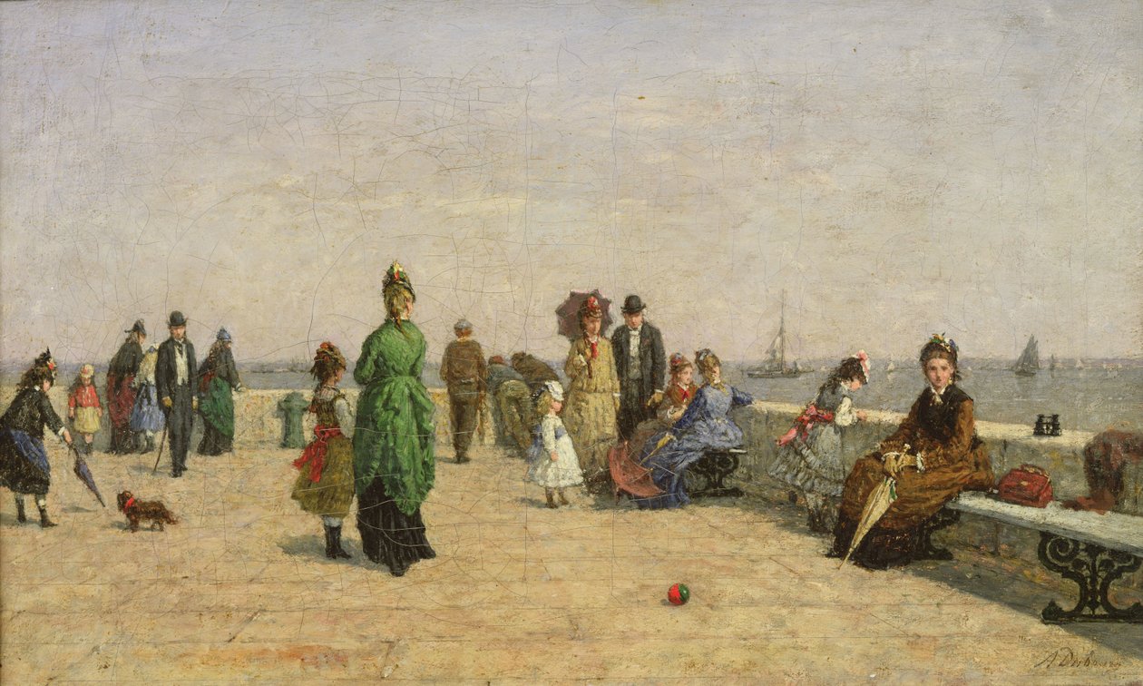 Molo v Honfleuru od Louis Alexandre Dubourg