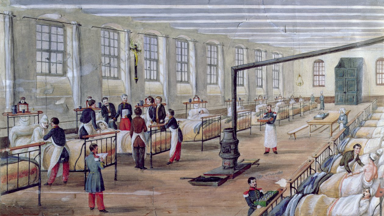 Vojenská nemocnice Val-de-Grace v Paříži, 1854 od Louis Amable Crapelet