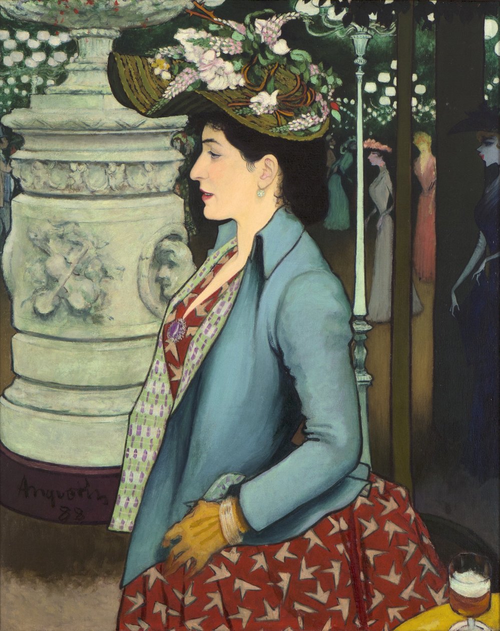 Elegantní žena na Elysée Montmartre od Louis Anquetin