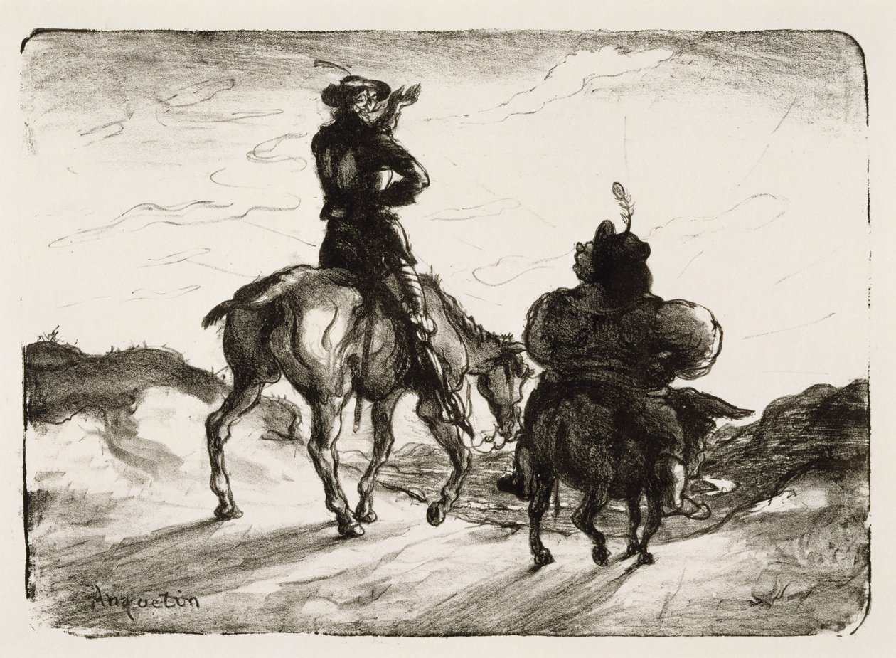 Don Quijote a Sancho Panza od Louis Anquetin