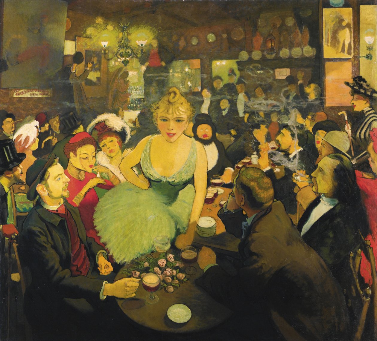 V klubu Aristide Bruants Montmartre Le Mirliton, 1886-1887 od Louis Anquetin