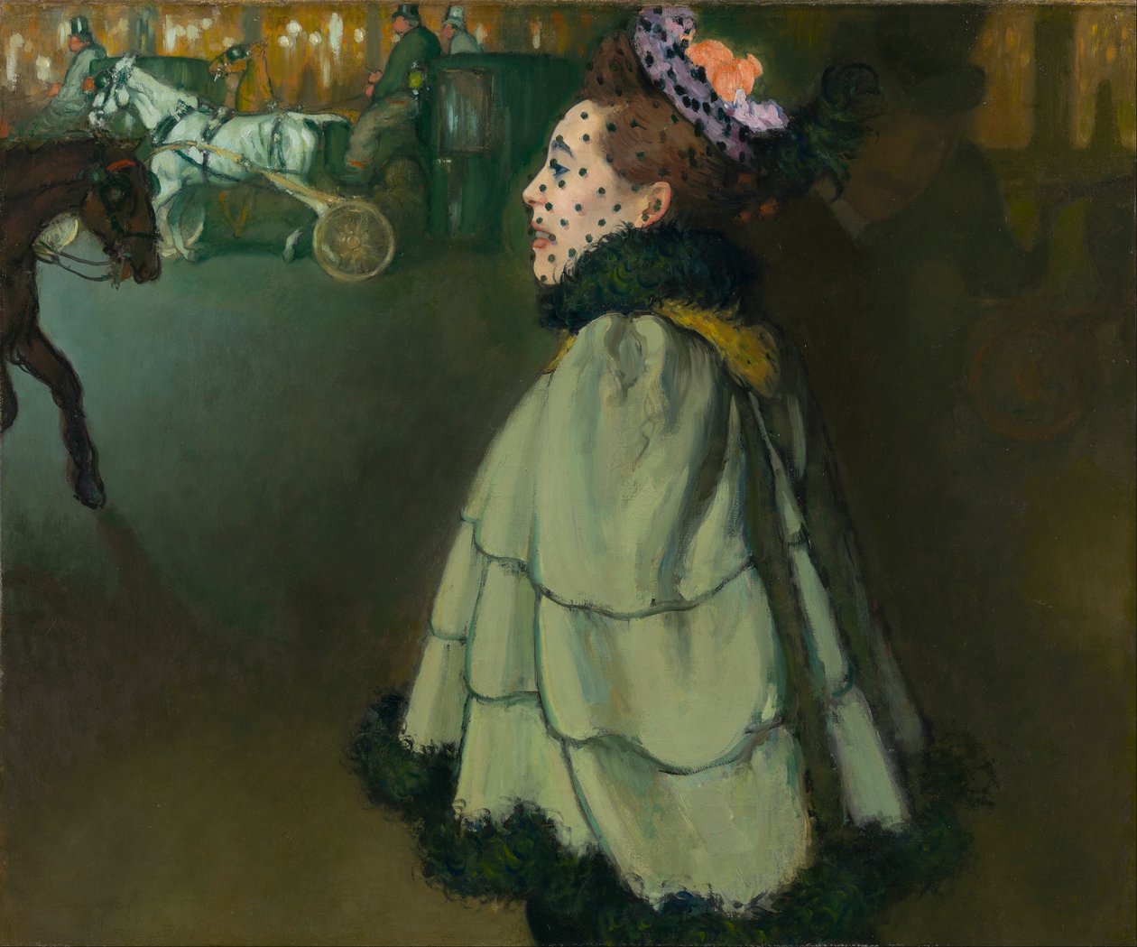 Žena v noci na Champs-Élysées od Louis Anquetin