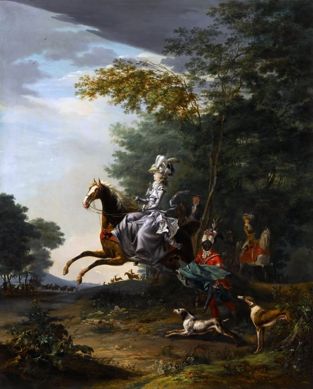 Marie-Antoinette 1755-1793 Lov se psy od Louis Auguste Brun de Versoix
