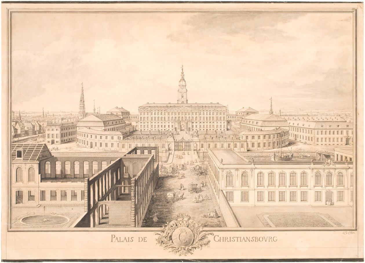 palác Christiansborg od Louis Auguste Le Clerc