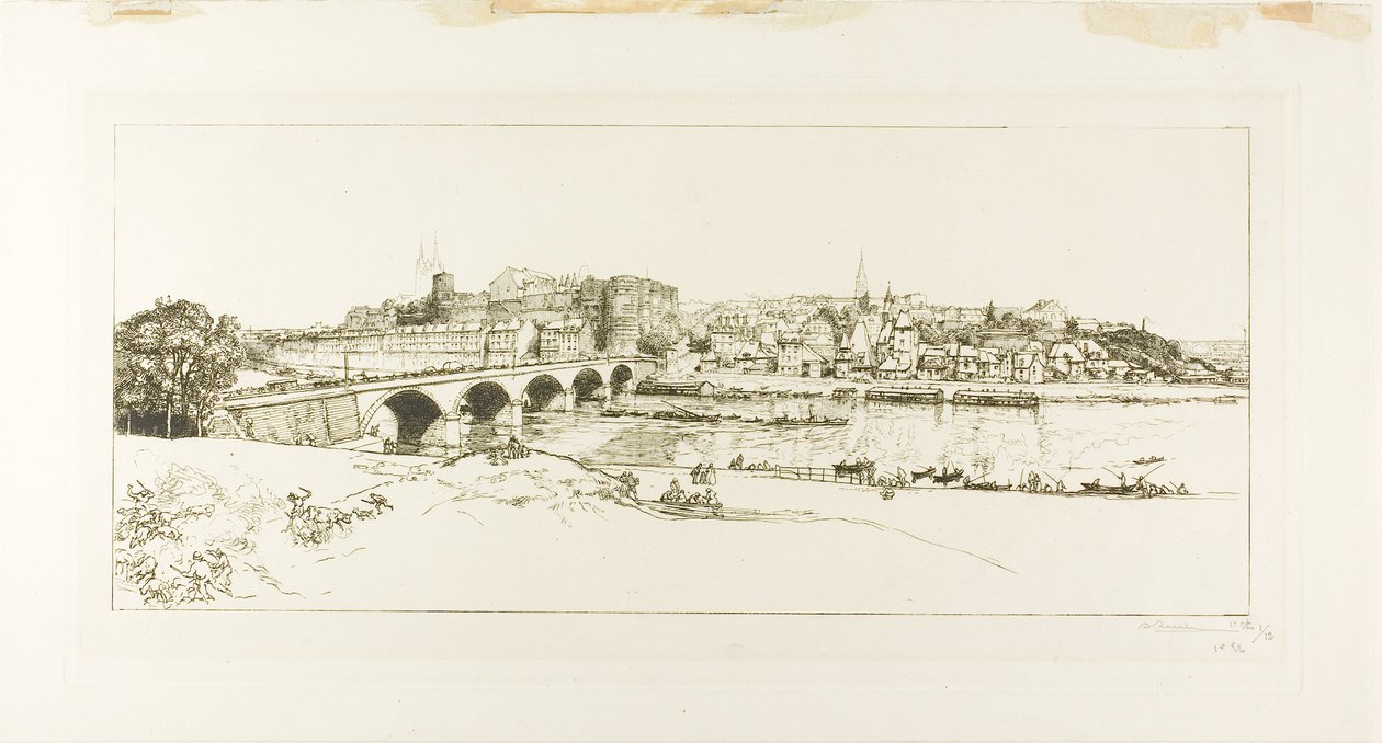 Angers: Panoramatický výhled od Louis Auguste Lepère