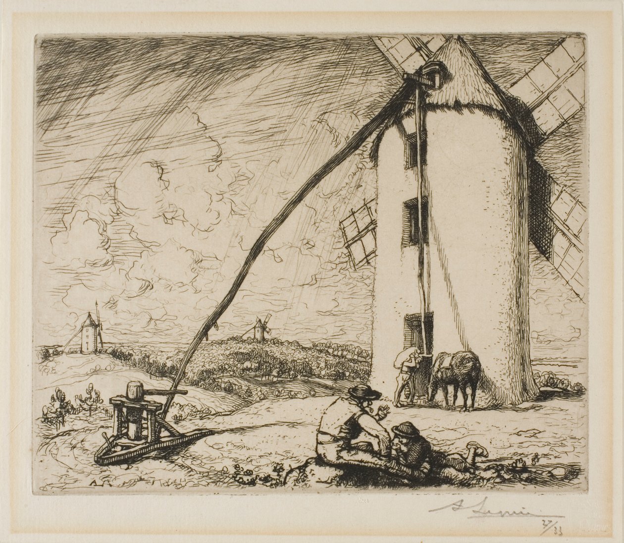 Le Moulin des Chapelles od Louis Auguste Lepère