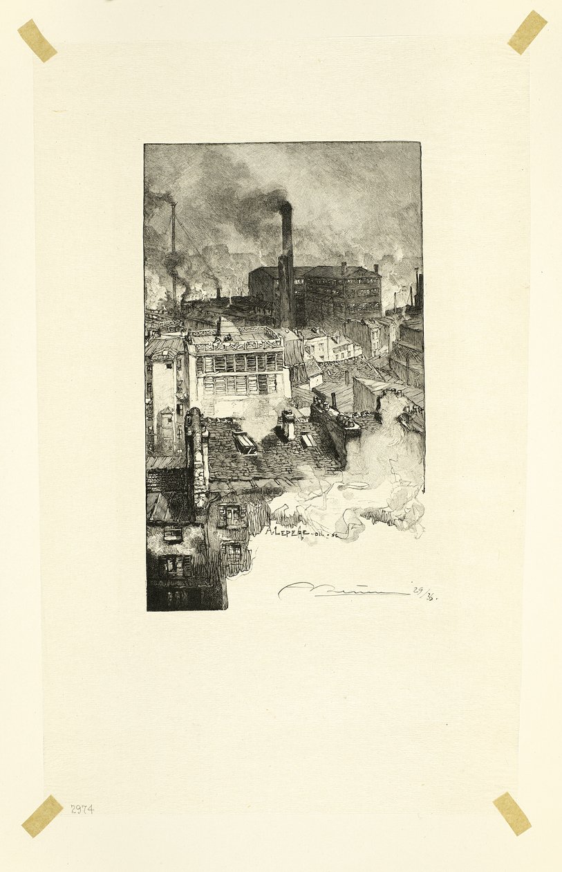 Quartier des Gobelins, deska 20 od Le Long de la Seine et des Boulevards od Louis Auguste Lepère