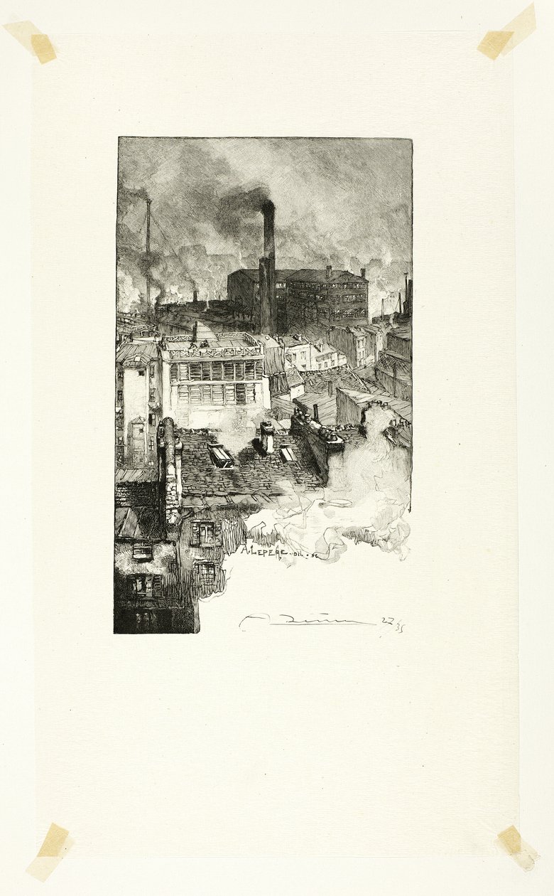 Quartier des Gobelins, deska 20 od Le Long de la Seine et des Boulevards od Louis Auguste Lepère