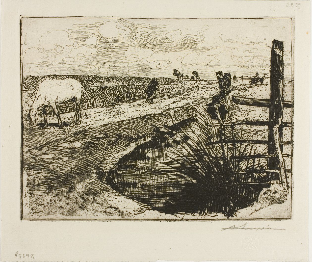 Silnice v Marais, Vendée od Louis Auguste Lepère
