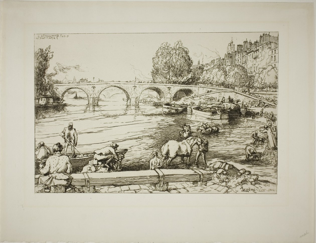 Napajedlo u Pont Marie od Louis Auguste Lepère