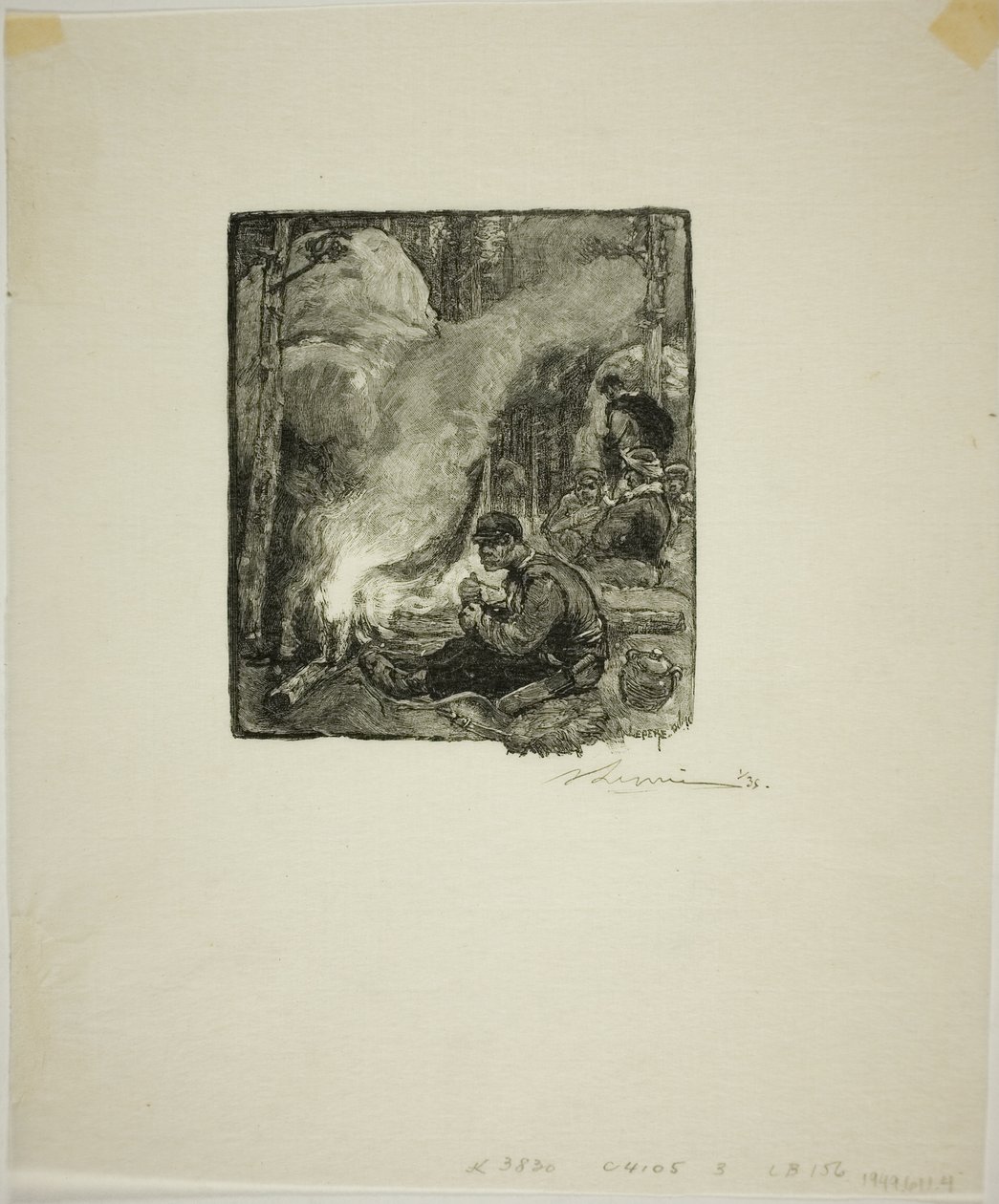 Dřevorubecké jídlo od Louis Auguste Lepère