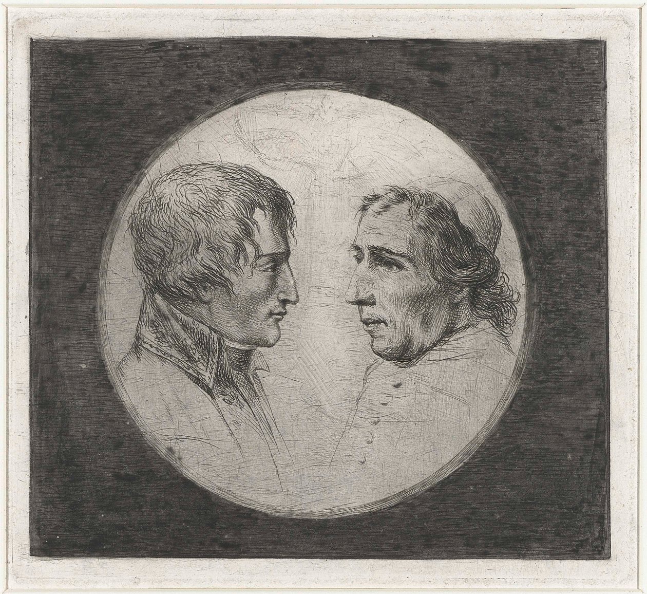 Coclers, L B, Dvojportrét Napoleona a papeže Pia VII (kolem roku 1805, Rijksmuseum) od Louis Bernard Coclers