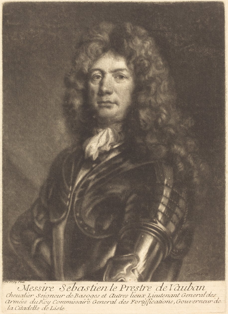 Portrét M. Sebastiena Le Prestre od Vaubana od Louis Bernard after François de Troy