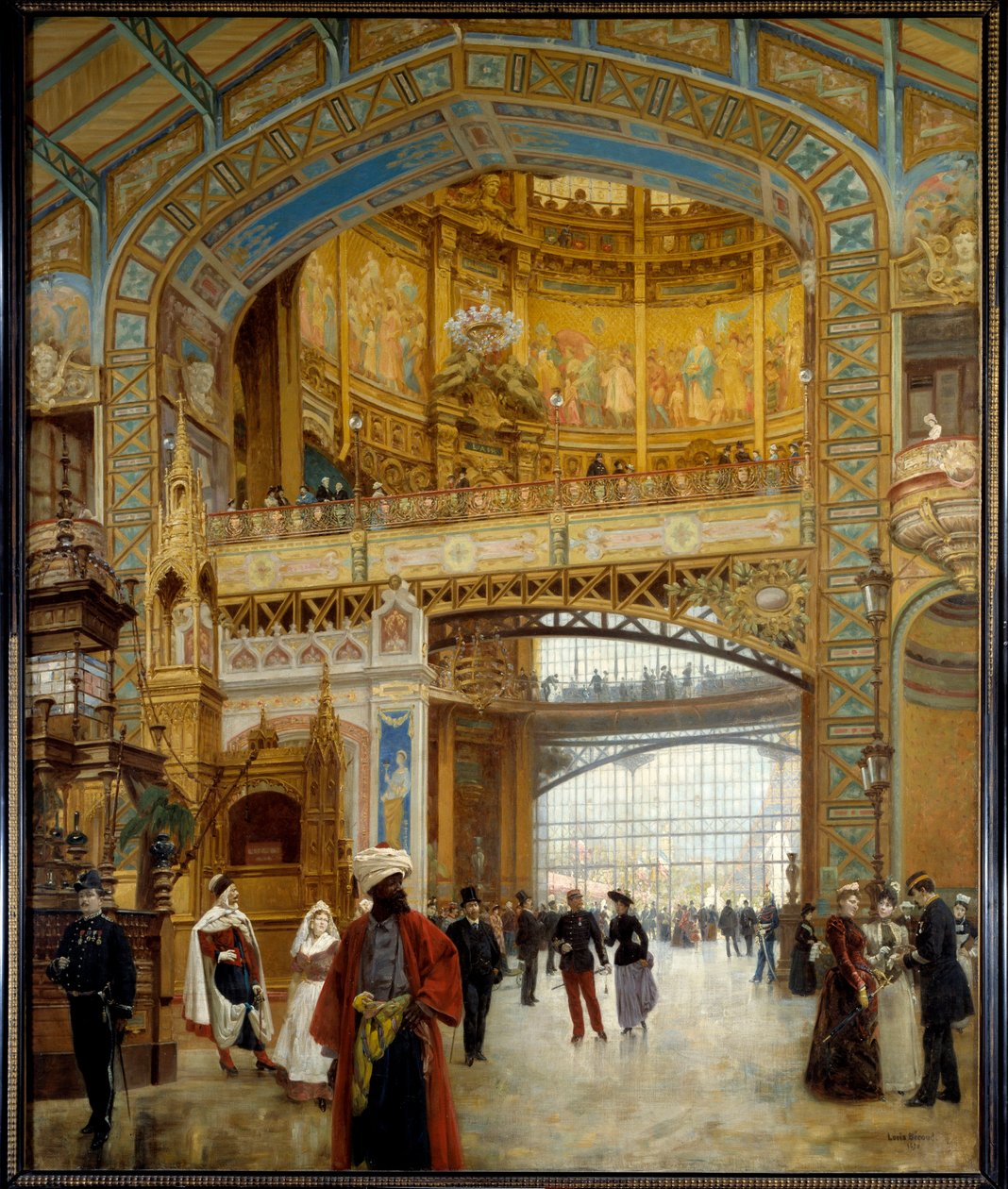 Centrální kupole na Světové výstavě 1889 v Paříži Obraz Louise Berouda (1852-1930) 1890 Rozměr 1,98x1,64 m Paříž, musee Carnavalet - Centrální kupole Světové výstavy v Paříži od Louis Beroud