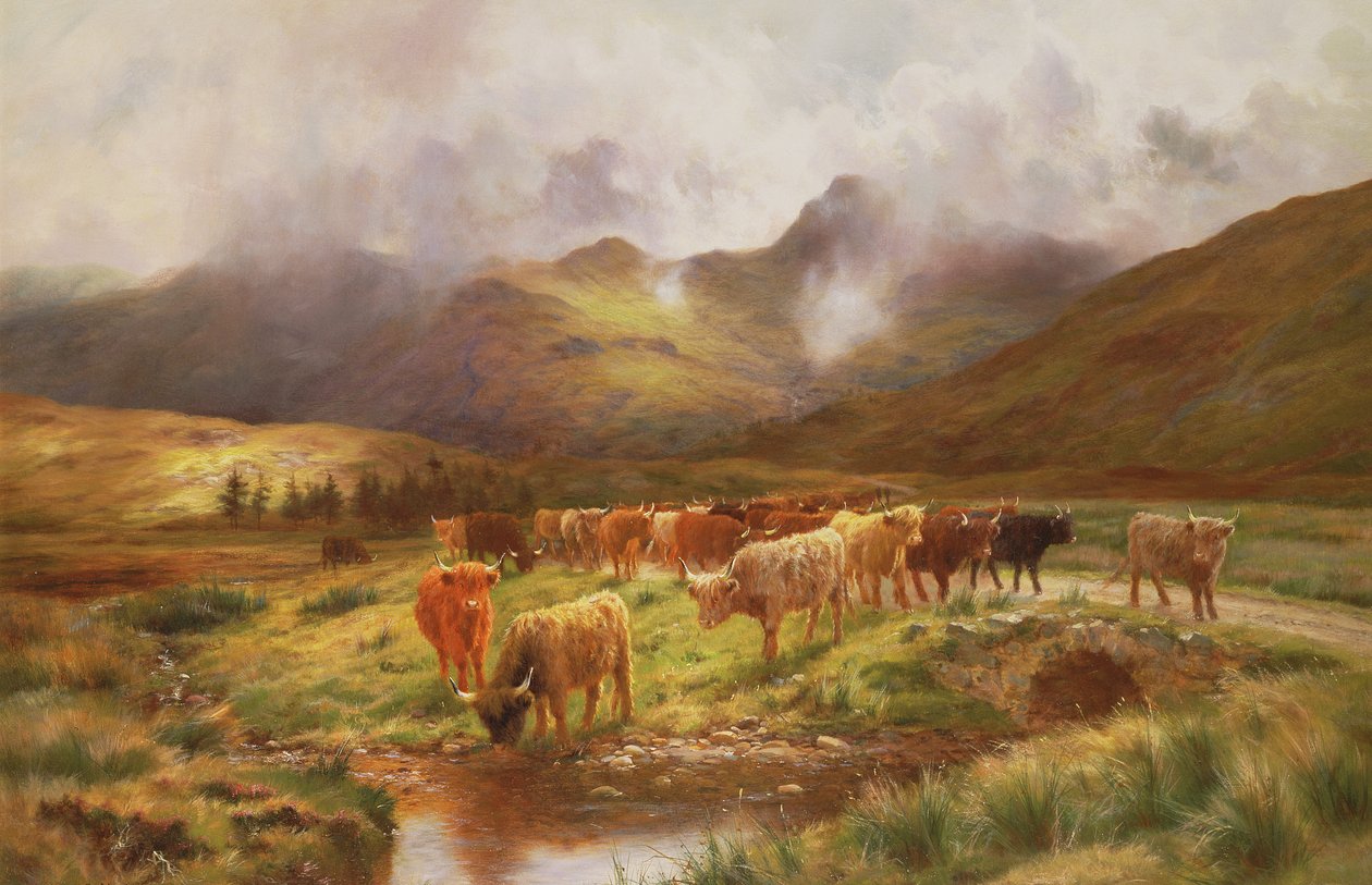 Highland Drove ve Strathfillanu, Perthshire od Louis Bosworth Hurt