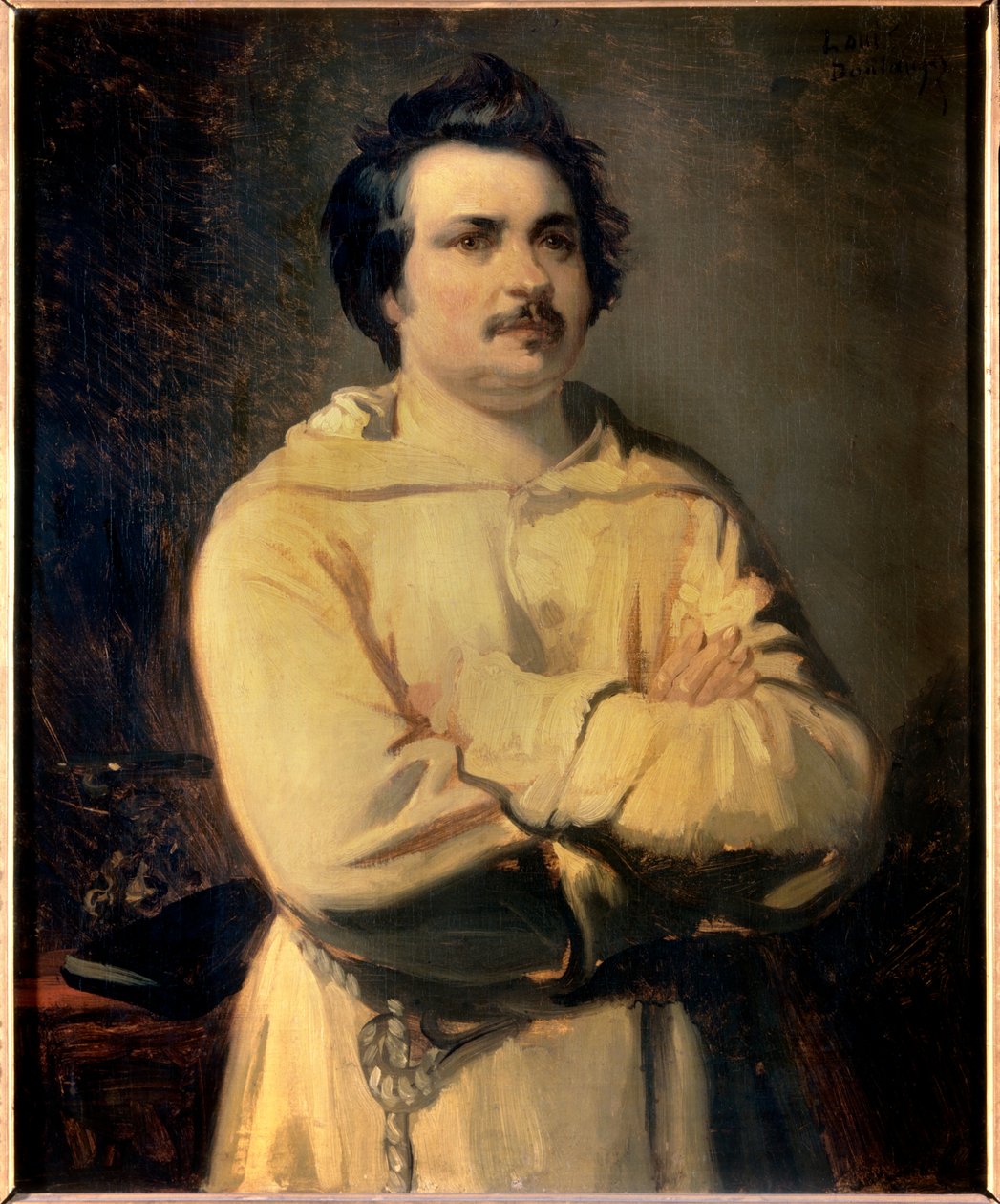 Portrét Honore de Balzac (1799-1850) Obraz Louise Boulangera (1806-1867) 19. stol. Věže. Muzeum výtvarných umění od Louis Boulanger