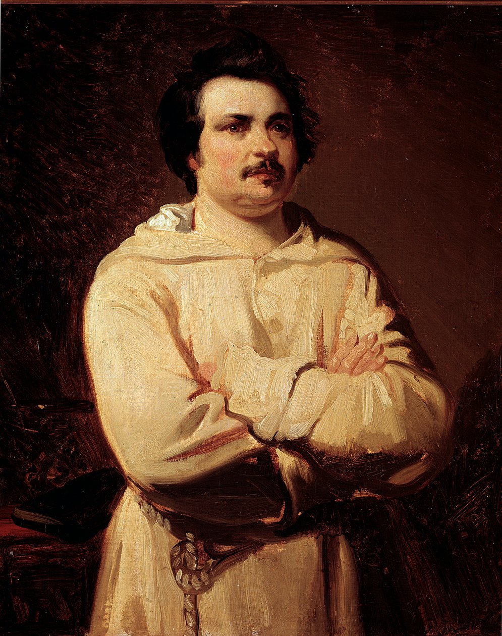 Portrét francouzského spisovatele Honore de Balzaca od Louis Boulanger