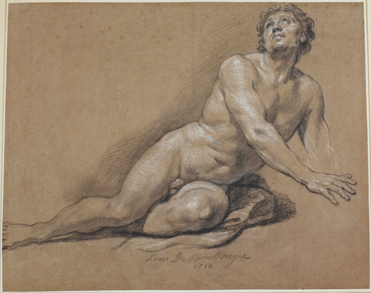 Ležící mužský akt od Louis Boullongne the younger