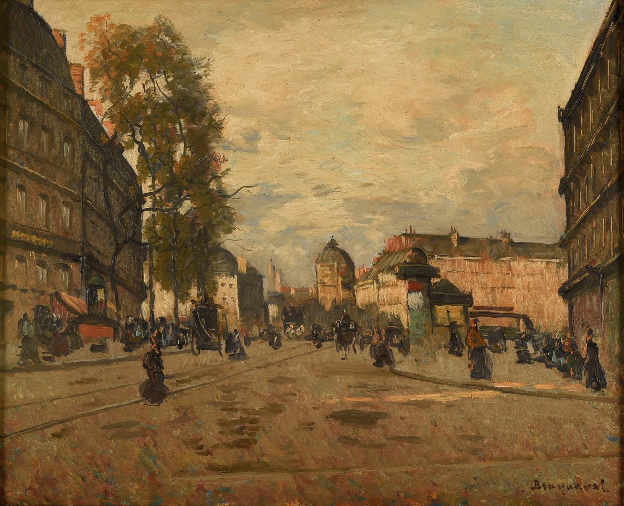 Place Saint-Michel v Paříži od Louis Braquaval