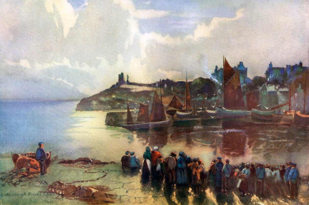 Tenby Castle and harbour, Pembrokeshire, Wales, 1924-1926 od Louis Burleigh Bruhl