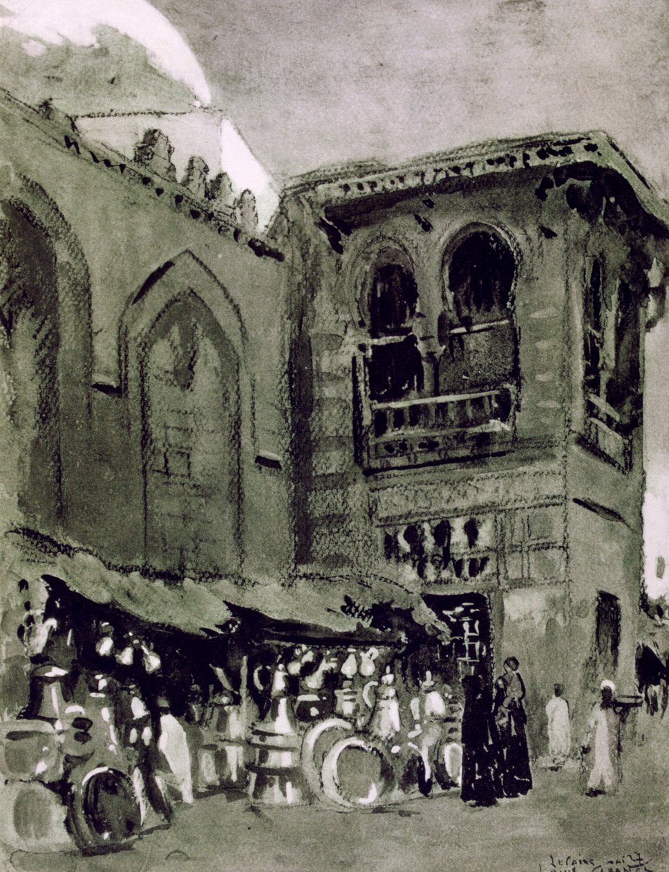 Obchodník s mědí, Káhira, Egypt, 1928 od Louis Cabanes