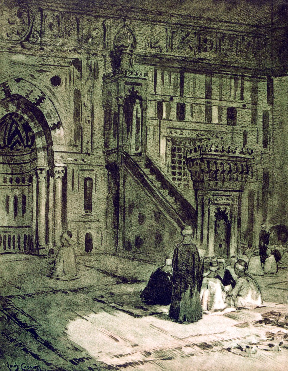 V mešitě sultána Hassana, Káhira, Egypt, 1928 od Louis Cabanes