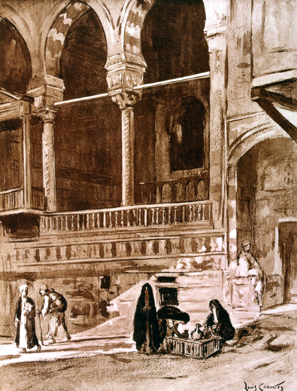 Dům Qadi beit el-Qadi, Káhira, Egypt, 1928 od Louis Cabanes