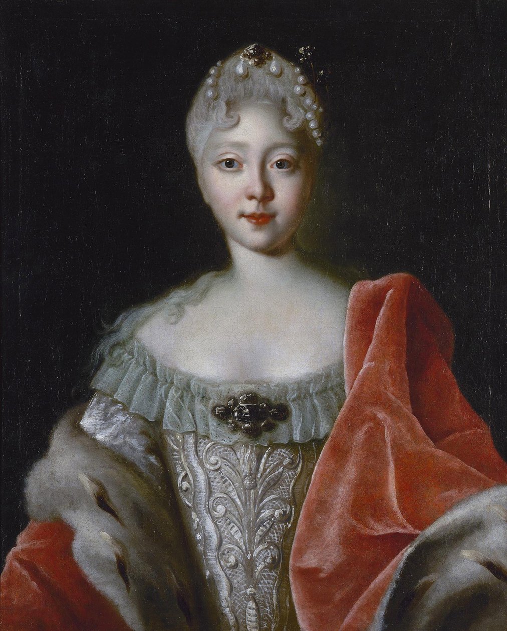 Elisabeth Ire (imperatrice de Russie) - Portrét velkovévodkyně Elisabeth Petrovna (1709-1761) par Caravaque, Louis (1684-1754). Olej na plátně, rozměr: 78x63, konec 20. let 18. století, Státní Ermitáž, Petrohrad od Louis Caravaque