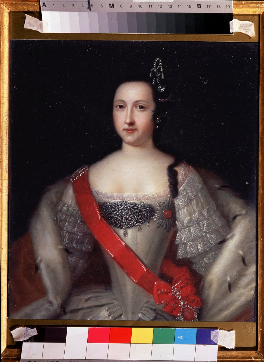 ""Portrét regentky Ruska Anny Leopoldovny (1718-1746), matky cara Ivana VI"" Obraz Louis Caravaque (1684-1754) Kolem 1733 Státní muzeum V. Tropinina, Moskva od Louis Caravaque